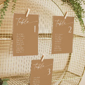 Terracotta Elégant Mariage Seating Chart Cartes
