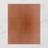 Terracotta Elegant Modern Bruiloft Menu (Achterkant)