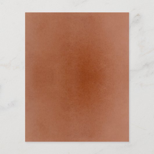 Terracotta Elegant Modern Bruiloft Menu (Achterkant)