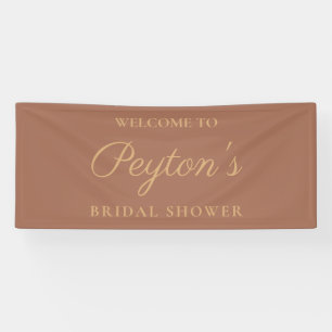 Terracotta Elegant Script Bruiloft Welkom Spandoek