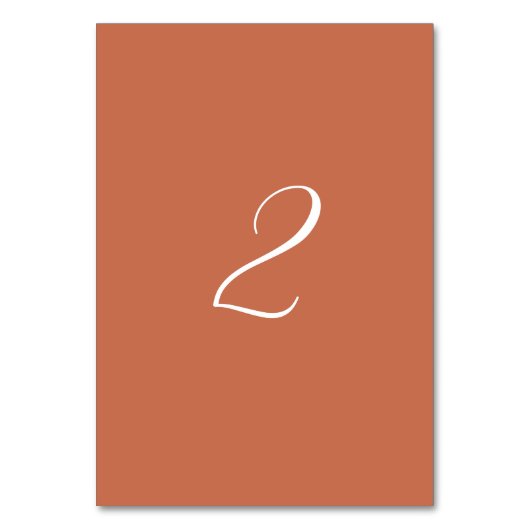 Terracotta Elegant Script Calligraphy Wedding Kaart (Voorkant)