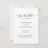 Terracotta Elegant Script Photo Collage Wedding Save The Date (Achterkant)