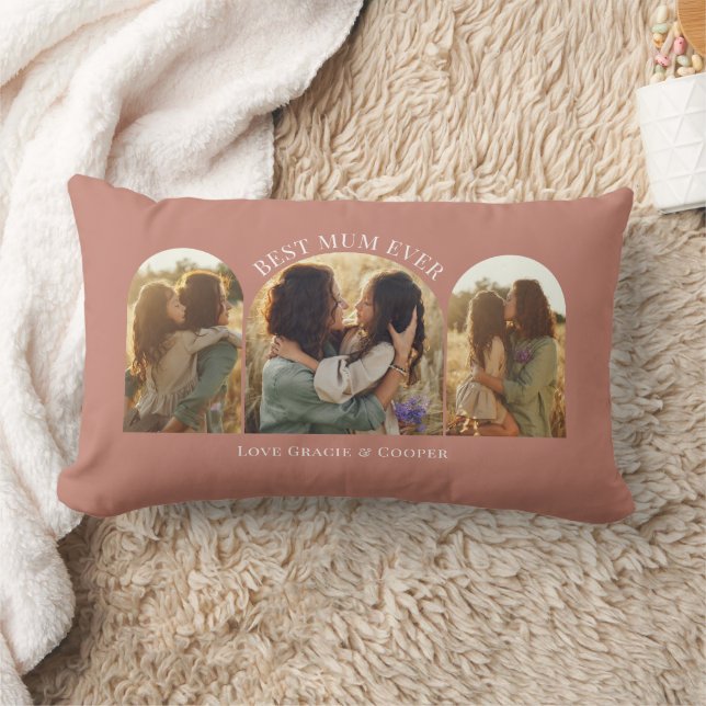 Terracotta elegante boog multi foto beste mama kussen (Deken)