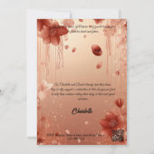 Terracotta en Blush Macrame Boho Bruidsfeest Kaart (Achterkant)