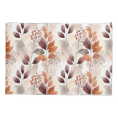 Terracotta en Bourgogne vallen bladeren | Boho Aut Kussensloop (Achterkant)