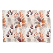 Terracotta en Bourgogne vallen bladeren | Boho Aut Kussensloop (Voorkant)