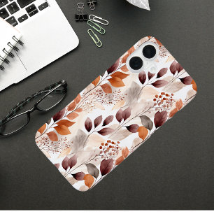 Terracotta en Bourgondië Herfstbladeren Boho Her iPhone 16 Plus Hoesje