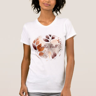Terracotta en Bourgondië Herfstbladeren Boho Her T-shirt