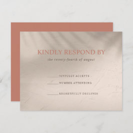 Terracotta en het zand-element RSVP kaartje