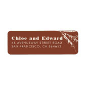 Terracotta en Ivoor Elegant Boho Etiket (Voorkant)