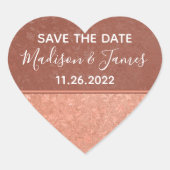 Terracotta en koperen sinaasappelen, hart hart sticker (Voorkant)