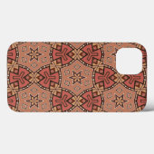 Terracotta en Tan Honeycomb Tile Pattern Case-Mate iPhone Case (Achterkant (horizontaal))