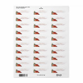 Terracotta en tealblauwe bloemen herfstlabel etiket (Full Sheet)