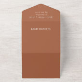 Terracotta en White Arch Wedding All In One Uitnodiging (Buitenkant)
