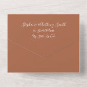 Terracotta en White Arch Wedding All In One Uitnodiging (Achterkant)