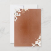 Terracotta en White Flowers Boho Save the Date (Achterkant)