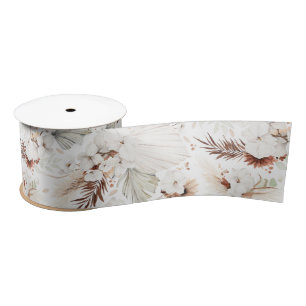 Terracotta en White Flowers Botanical Boho Chic Lint