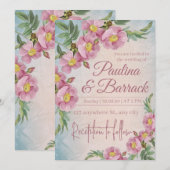 Terracotta en White Orchids Flowers Boho Wedding Kaart (Voorkant / Achterkant)