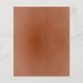 Terracotta en witte bloemen Boho bruiloftsmenu Flyer (Achterkant)