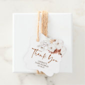 Terracotta en witte bloemen Boho dank je Bedankjes Labels (In situ)