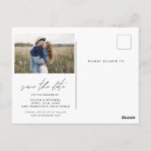 Terracotta Enregistrer la date Carte postale Boho (Dos)