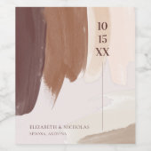 Terracotta épicée | Étiquette de vin Mariage Monog (Étiquettes simples)