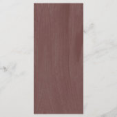 Terracotta épicée moderne | Menu Mariage (Dos)