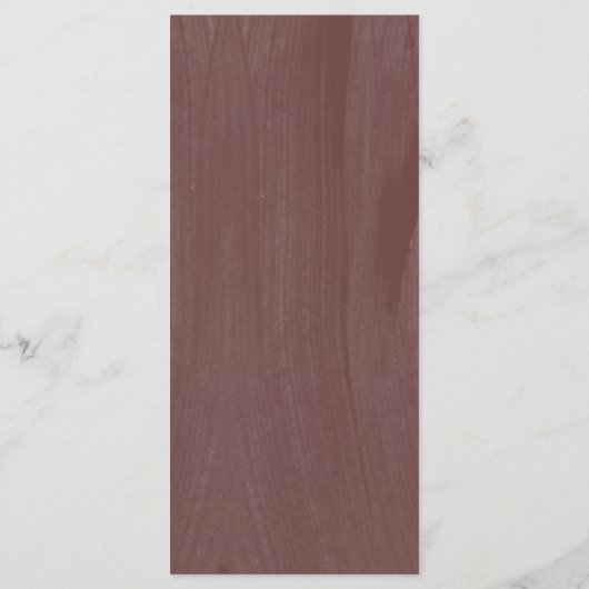 Terracotta épicée moderne | Menu Mariage (Dos)