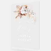 Terracotta et Boho blanc Mariage Floral Bienvenue (Angle)