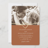 Terracotta et Faire-part de mariage vert olive (Devant)