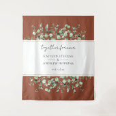 Terracotta Eucalyptus trouwt voor altijd samen Wandkleed (Voorkant)