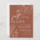Terracotta Fall in Love Bridal Shower Invitation (Devant)