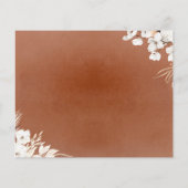 Terracotta Floral Boho Elegant Advice Kaart (Achterkant)