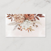 Terracotta Floral Boho Fall Wedding Gift Registry Informatiekaartje (Achterkant)