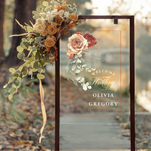 Terracotta Floral Boho Mariage Bienvenue