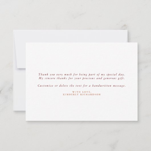 Terracotta Floral Boho Petit Merci (Dos)