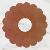 Terracotta Floral Boho Wedding Bedankt Wijnglaslabel (Achterkant)