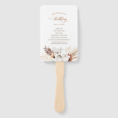 Terracotta Floral Boho Wedding Programme Handwaaier (Voorkant)