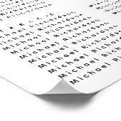 Terracotta Floral Bough Wedding 16 Table Seating Poster (Hoek)