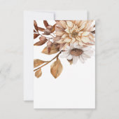 Terracotta Floral Détails du Mariage Cartes de fer (Dos)