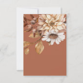 Terracotta Floral Détails du Mariage Cartes de fer (Dos)