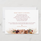 Terracotta Floral Mariage Photo Collage Merci (Dos)