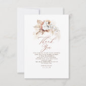 Terracotta Floral Moderne Boho Merci (Devant)