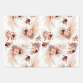 Terracotta Floral Pampas Grass Pattern Elegant Inpakpapier Vel (Voorkant 2)