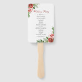 Terracotta Floral Pine Bough Foliage Wedding Handwaaier (Achterkant)