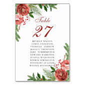 Terracotta Floral Ping Bough Wedding Guest Name Kaart (Voorkant)