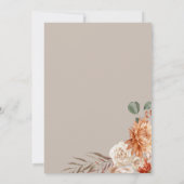 Terracotta Floral Thanksgiving Dîner Invitation (Dos)