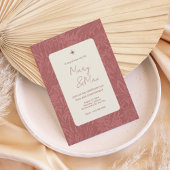 Terracotta Floral Wedding Invitation