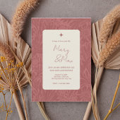 Terracotta Floral Wedding Invitation