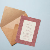 Terracotta Floral Wedding Invitation